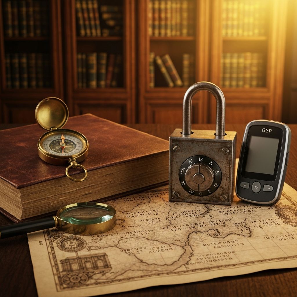 Puzzle solving with letter number codes for geocaching and escape room challenges